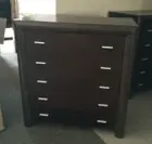 TALLBOY - 5 DRAWER WALNUT