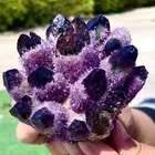 454G New Find purple PhantomQuartz Crystal Cluster MineralSpecimen