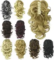 ELAYARD 1Pc Curly Synthetic Ponytail Wig Claw Clip for Women Comfortable Wear Drawstring Fit Versatile Hair Extensions for Every Occasion Color