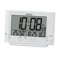 在飛比找樂天市場購物網優惠-SEIKO鬧鐘 白色電子雙鬧鐘【NV162】