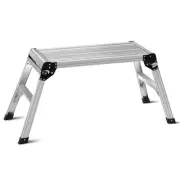 WELLFOR Heavy-Duty Aluminum Folding Step Stool 330 lbs. Capacity Locking Legs