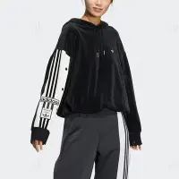 在飛比找Yahoo奇摩購物中心優惠-adidas 上衣 女款 長袖上衣 帽T 運動 三葉草 AD