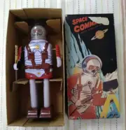 Unused!! Space Commando MS404 Wind-Up Tin Toy Made in China
