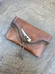 Leather Pouch Fire Kit Bushcraft Tinder