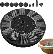 Sun Bird Bath Fountains - Floating Bird Bath Pump, Solar Panel Kit Water Pump | 1.2w Sun Bath Fountain Pump with 7 Nozzles, Sun Powered Decor for Garden, Ponds, Pool, Fish Tank, Outdoor