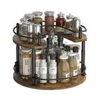 Lazy Susan Spice Rack Organizer - Rotating Turntable Height Adjustable for Ki...