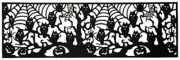 Boston International Owls and Pumpkins Halloween Table Runner, 47", Black
