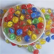 TeCnr 16mm glass marbles 80 pcs, 4 kinds of colored glass marbles, children's marbles, DIY marbles, home decoration marbles.