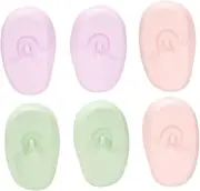SOESFOUFU Hair Dyeing Essential: 3 Pair Silicone Ear Protectors Safe Comfortable for Salon Home Use