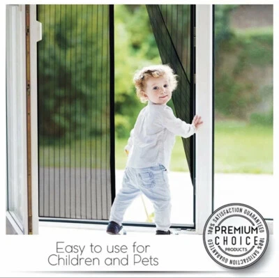Magnetic Screen Door Magic Instant Mesh Screen Walk Through Fly Bug Off Curtain