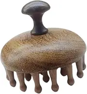 JAYIOLA Wooden Scalp Massage Comb Round Wide Tooth Shampoo Scrubber