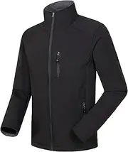 [JEShifangjiusu] Mens Softshell Jacket Lightweight Fleece Lined Waterproof Rain Jacket Outdoor Raincoat Shell Jacket For Hiking