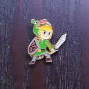 Legend of Zelda Twilight Princess Link gold enamel Pin