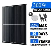 300W Fixed Solar Panel 12V 300 Watt Mono Caravan Camping Home Battery Charging