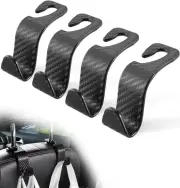 Car Purse Hook,4 Pack Car Back Seat Headrest Hooks,Black Stylish Back Seat Ha...