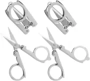 Folding Scissors, 4Pcs Stainless Steel Small Scissors Pocket Portable Foldable T