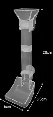 Aquarium Acrylic Feeding Tube Anti-Stuck Fish Design Transparent Fish Feeder Sui