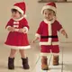 寶寶圣誕服 男女童圣誕衣服秋冬加絨0-1-2歲兒童幼兒園圣誕節套裝