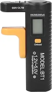Dry Battery Tester, Compact Portable Battery Tester, Battery Voltage Detector for AA AAA C D 9V Batteries from 1.2 V to 5.0 V, LCD Digital Display and Easy to Use, Default