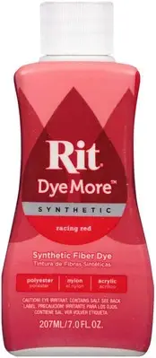 Rit Dye UR810.Rare Fabric Liquid Dye Synthetic Dyemore, Racing Red, 7-Ounce