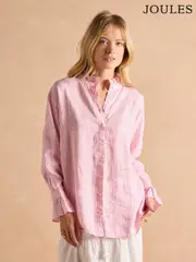 Joules Dakota Pink 100% Linen Shirt (E82439) | $159
