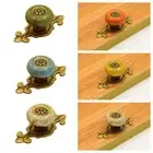 Ceramic Door Knob Single Hole Drawer Knobs Flower Pull Handle Home Hardware