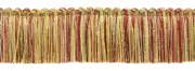 Camel Gold, Old Gold, Cherry, Wine 1.75" Brush Fringe Trim Cornucopia [5 Yards]