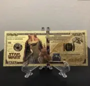 24k Gold Foil Plated Jar Jar Binks Banknote Star Wars Collectible