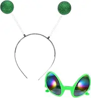 ABOOFAN 1 Set Alien Headband Glasses Set for Women Funny Costume Accessories for Carnival Theme Parties Stylish Hairband Photo Booth Props Comfortable Fit for Hours of Wear