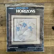 Vintage 1983 Monarch Horizons A Gaggle Of Geese Candlewicking Kit CR61 18”X18”