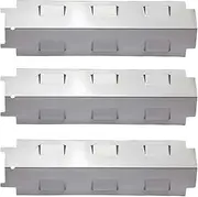 YIHAM KS734 Gas Grill Stainless Steel Heat Plate Shield Tent, Burner Cover Flame Tamer, BBQ Replacement Parts for Charbroil, Brinkmann, Kenmore, Master Forge, 14 5/8 inch x 4 1/4 inch, Set of 3