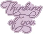 Briartw Thinking of You Cutting Dies,Words Phrases Shadow Sentiment Die-Cutter for Card Making,DIY Alphabet Letters Scrapbooking Paper Crafts Embossing Stencil Photo Album Crafts Tool Decoraion Cards