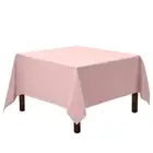 Square Tablecloth - 52 x 52 Inch Pink Table Cloth for Small Square or Round T...