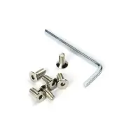 6 x SAAS Boss Kit Chrome Allen Key Screws Suit SW506 Series Steering Wheels