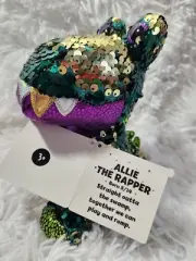 Bling Brand Dragon 6" Stuffed Plush Toy Allie The Rapper w/Reverse Sequin Scales