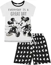 [Disney] Womens Minnie and Mickey Every Day is a Great Day Ladies Short Cotton Pyjamas