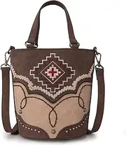 [Montana West] Small Crossbody bag for Women Western Aztec Bucket Purse