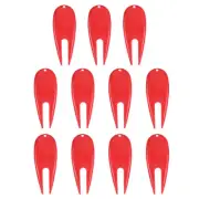 Golf Divot Tool, 12 Pack Plastic Golf Repair Tool Ball Marker for Golfer, Red