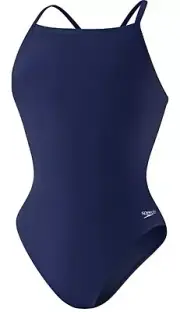 Speedo Women's Swimsuit One Piece Endurance+ Flyback Solid Speedo Navy,36
