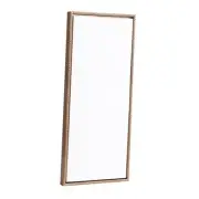 Sylvie Blank Framed Canvas Wall Art, 18x40 Gold 40L" x 18W" Beaded Gold