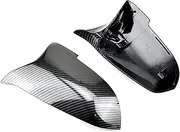 Replacement Covers Bright Car Glossy Black Replacement For 5 6 7 Series Sedan F10 F11 F18 F06 F01 F02 F12 F13 LCL Rearview Mirror Cover Caps (Color : Carbon fiber)