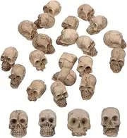 HOMSFOU 20pcs desktop accessories skull delicate little monster crafts artificial flowerpot props cake confetti mini decoration skeleton wrought iron decorations small head statue