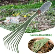 9 Teeth Garden Rake 15.5" Grass Rake Hand Rake Leaf Broom Home Cleaning Rake༄