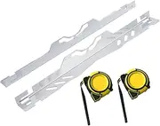 JicSuXi 2 Wheel Alignment Plates for Convenient Hanging, Silver with Tape