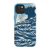For iPhone 14 Plus Case Protective MagSafe Compatible Cover Japanese Wave