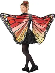 Seasons Kids Monarch Butterfly Cape Wings Orange One Size