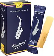 Vandoren SR2125 Alto Sax Traditional Reeds Strength 2.5; Box of 10