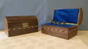 Tony Karpinski Coin Chest - Stage Magic Trick Illusion CloseUp Effect - Wood