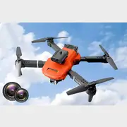 8K Drone with HD Camera GPS Drones WiFi FPV Foldable RC Quadcopter 3Battery Gift Orange