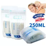 1 TO 100 Pcs Milk Storage Bags Pre-Sterilised BPA FREE Baby Breast Pouches 250ZO